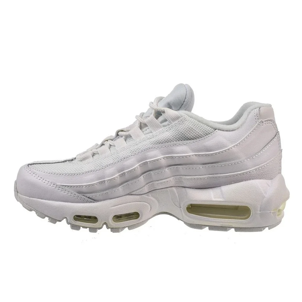 Nike Air Max 95 Recraft (GS) Big Kids Size 7Y‎ Shoes Triple White CJ3906-100 NEW
